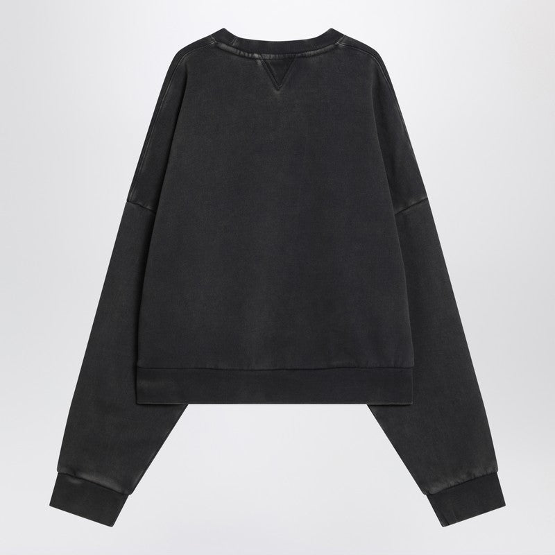 Washed Black Cotton Sweatshirt — Entire Studios