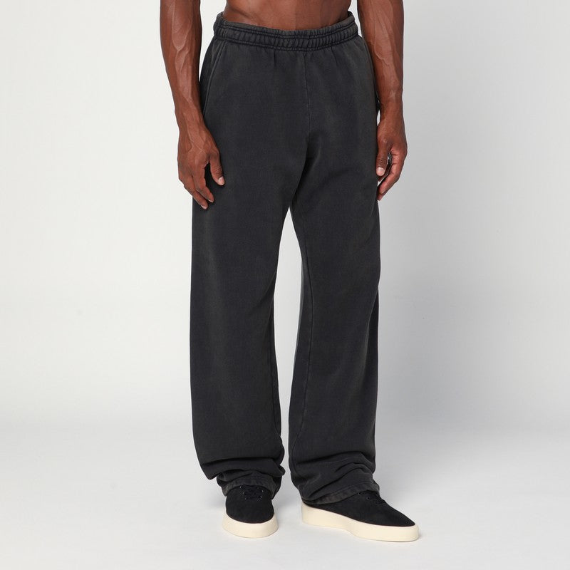 Entire Studios Washed black cotton jogging pants