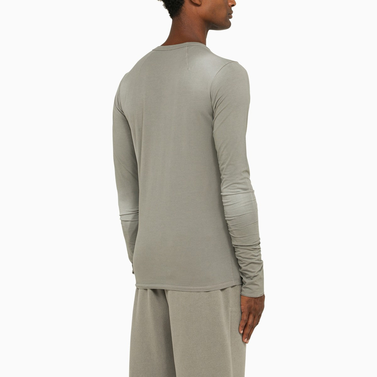 Entire Studios Washed-out grey crew-neck T-shirt in organic cotton