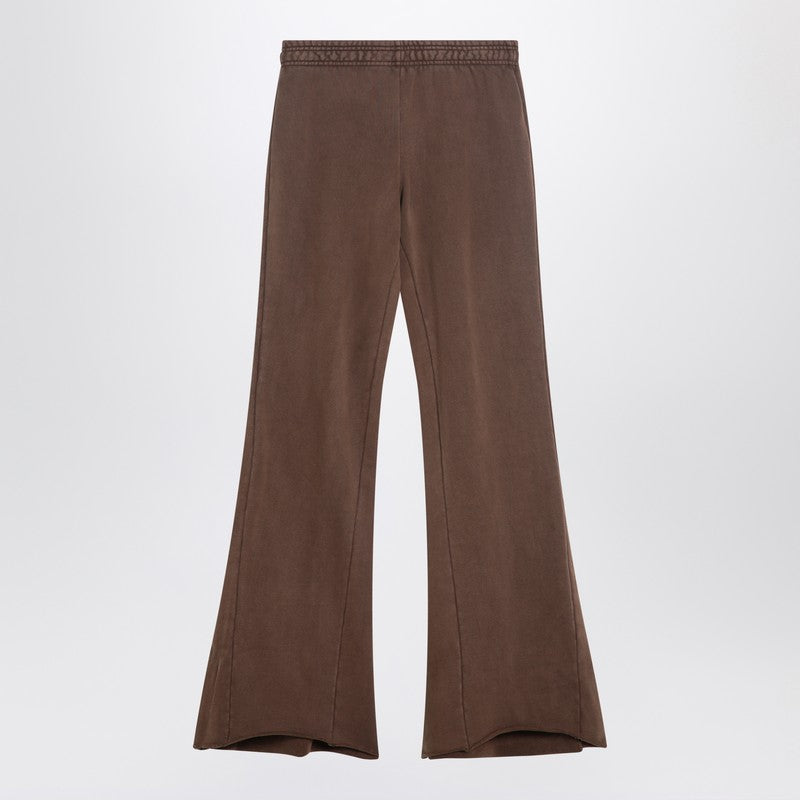 Brown Cotton Flared Trousers — Entire Studios
