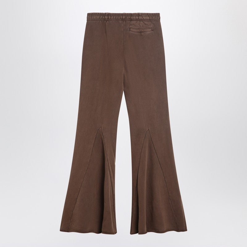 Brown Cotton Flared Trousers — Entire Studios