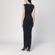 Long black nylon-blend dress — Entire Studios