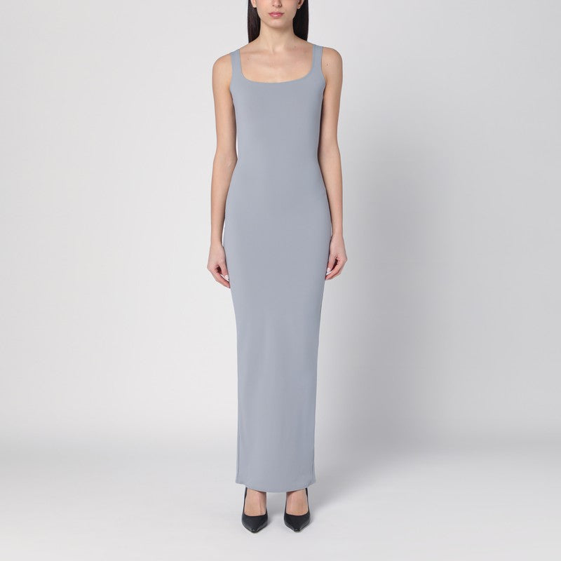 Long grey dress in nylon blend — Entire Studios