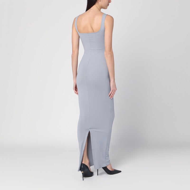 Long grey dress in nylon blend — Entire Studios