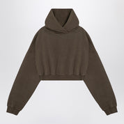 Sudadera corta verde militar de algodón orgánico de Entire Studios