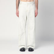 Ivory Denim Trousers — Entire Studios Wide Jeans