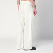 Ivory Denim Trousers — Entire Studios Wide Jeans