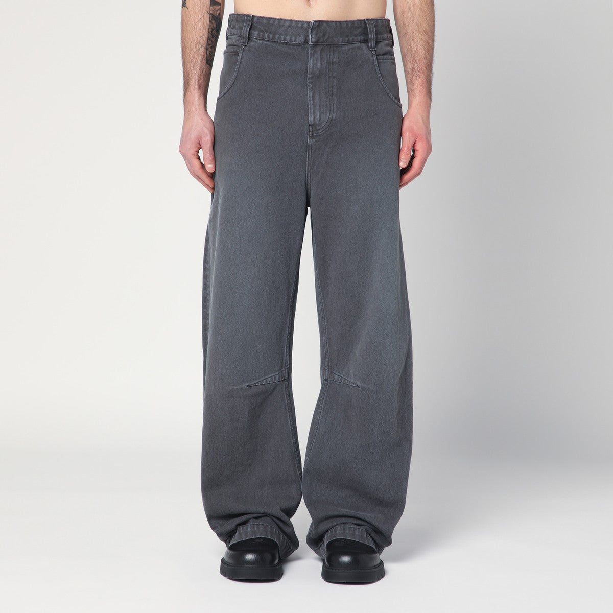 Washed Grey Denim Trousers — Entire Studios