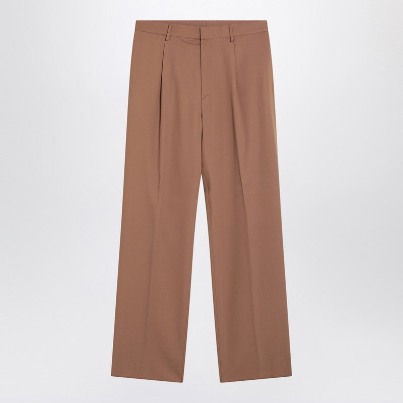 Lardini Wide beige wool pants