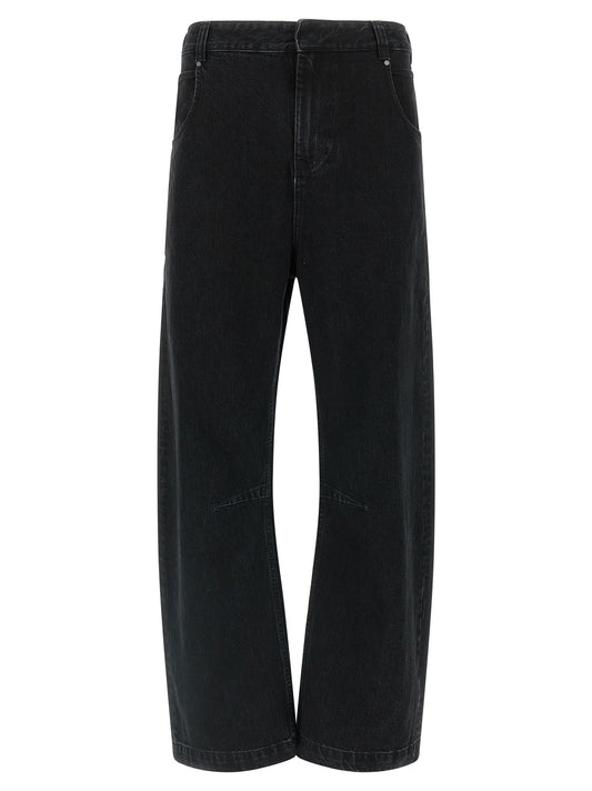 Entire Studios Gem Jeans — Men's Black Wide Straight Denim