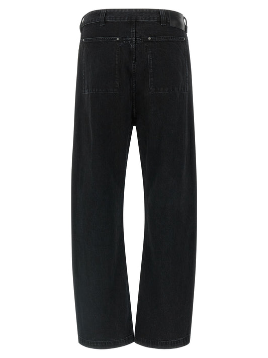 Entire Studios Gem Jeans — Men's Black Wide Straight Denim