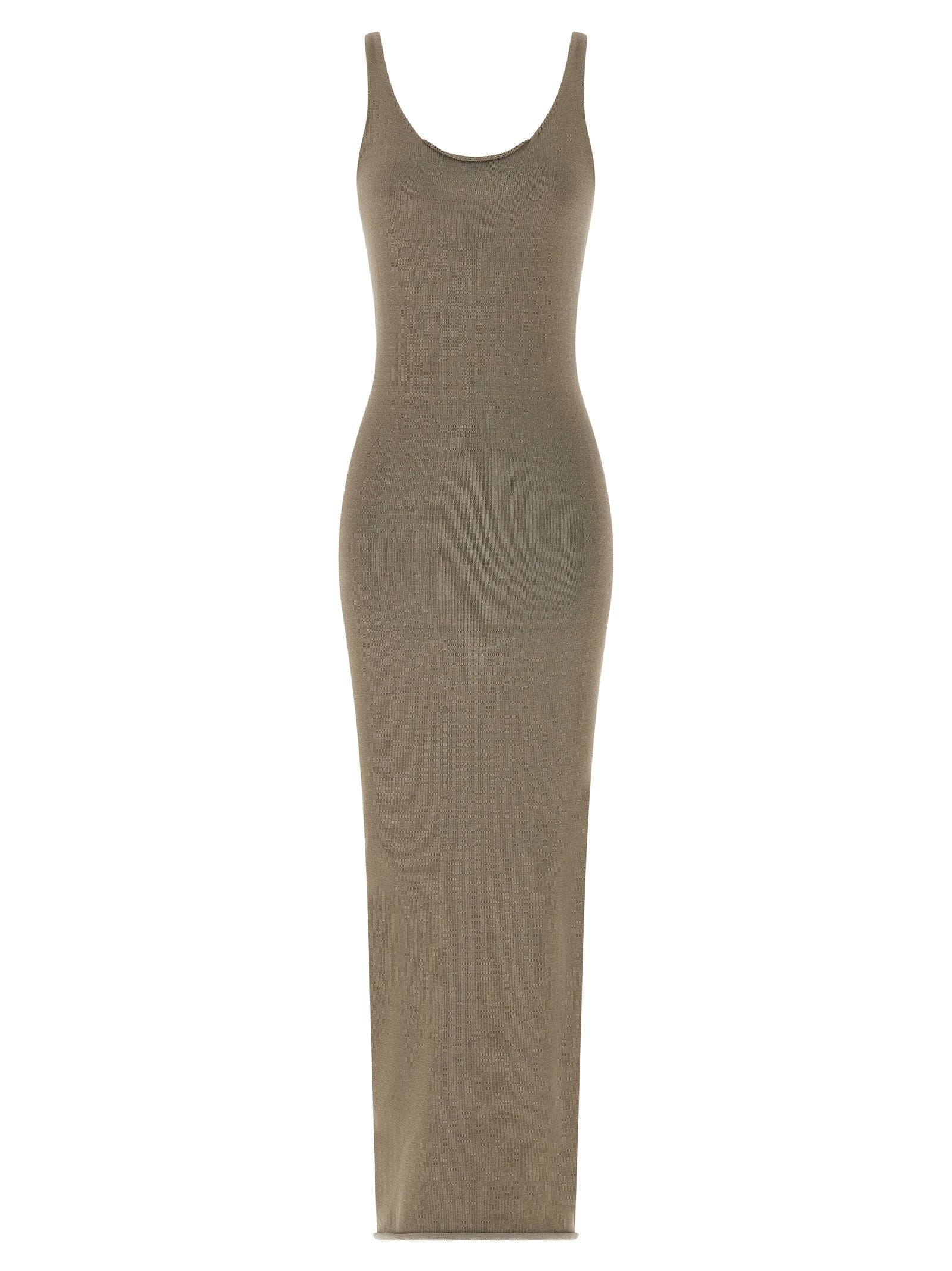 Entire Studios Raw Knit Dress — Beige Midi Dress