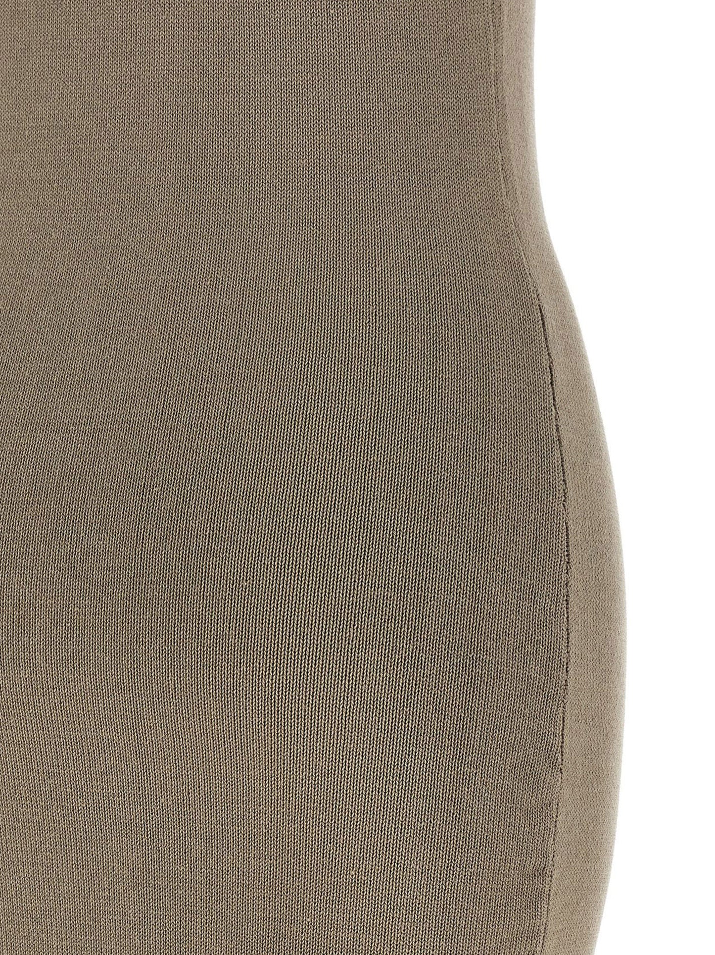 Entire Studios Raw Knit Dress — Beige Midi Dress