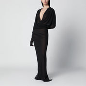 Entire Studios Long semi-sheer black dress