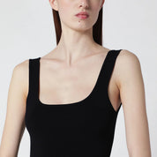Entire Studios Black fitted dress in viscose jersey