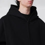 Entire Studios Black cotton zip-up hoodie