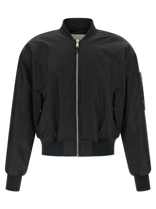 Entire Studios Nylon Bomber Jacket for Men — Black, Oversized