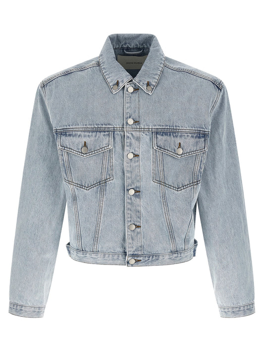 Entire Studios Shrunken Denim Jacket — Light Blue Trucker