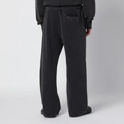 Entire Studios Washed black cotton jogging trousers