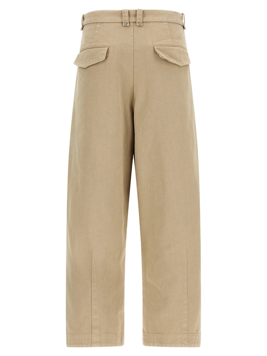 Entire Studios Gully Pants — Beige Cotton Trousers