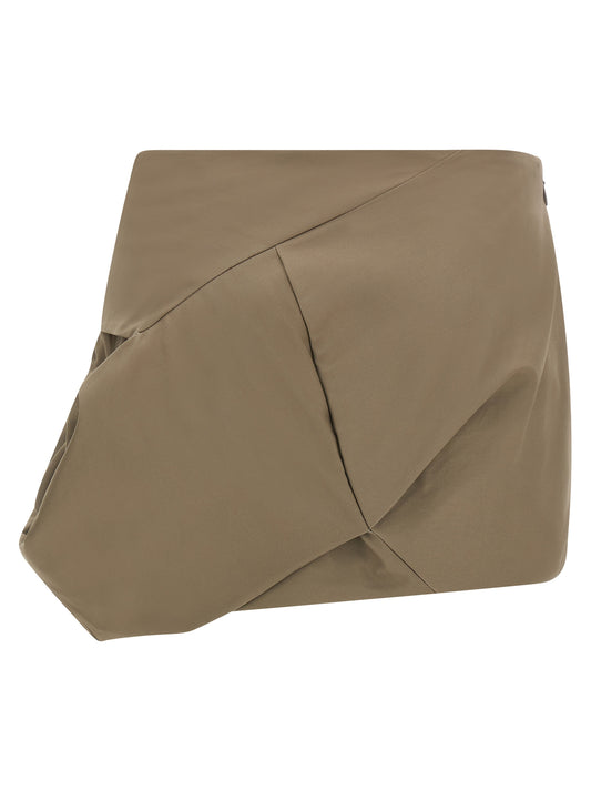 Entire Studios Structured Skirt — Mini Cotton Gray (Women)