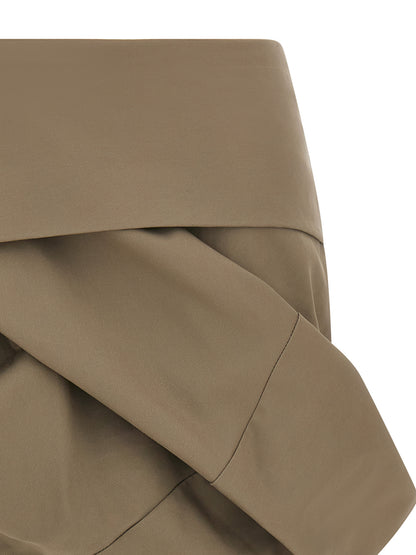Entire Studios Structured Skirt — Mini Cotton Gray (Women)