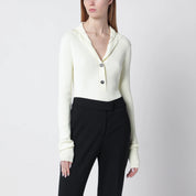 Entire Studios White high-neck Henley top