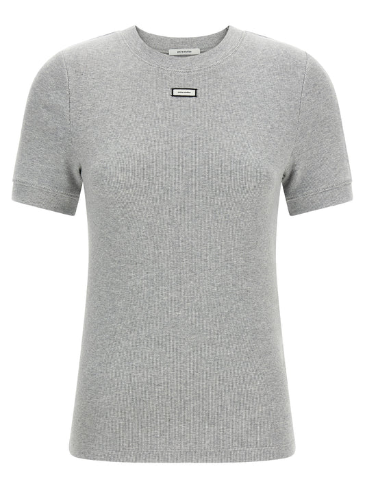 Entire Studios Lounge T‑shirt — Gray Ribbed Topwear