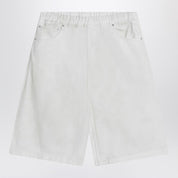 Entire Studios Wide white bermuda shorts in cotton