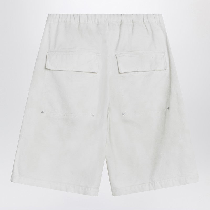 Entire Studios Wide white bermuda shorts in cotton