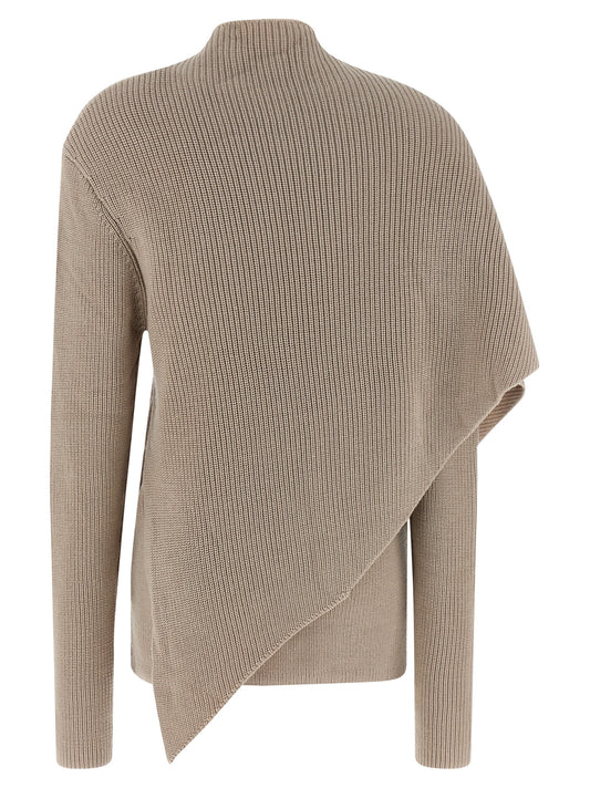 Entire Studios Wrap Sweater — Merino Knitwear, Beige
