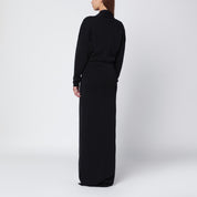 Vestido largo negro con escote amplio de Entire Studios