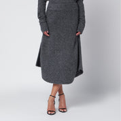 Entire Studios Smoke grey wool-blend midi skirt
