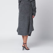 Entire Studios Smoke grey wool-blend midi skirt