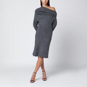 Entire Studios Smoke grey wool-blend one-shoulder dress