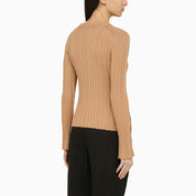 LouLou De Saison Beige silk blend crew-neck sweater