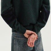 Suéter de cuello alto verde y amarillo de 1989 STUDIO