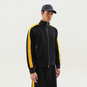 1989 STUDIO Gray jacket with side stripes in wool