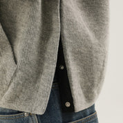 1989 STUDIO Gray knitted hoodie