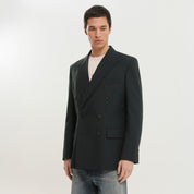 1989 STUDIO Dark green double-breasted blazer