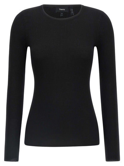 Theory Ribbed Sweater — Women's Knitwear, Black