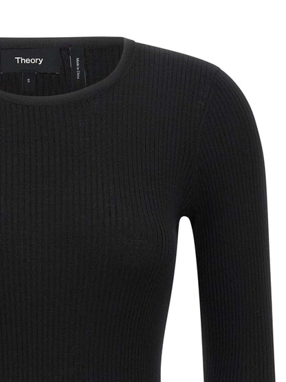 Theory Ribbed Sweater — Women's Knitwear, Black