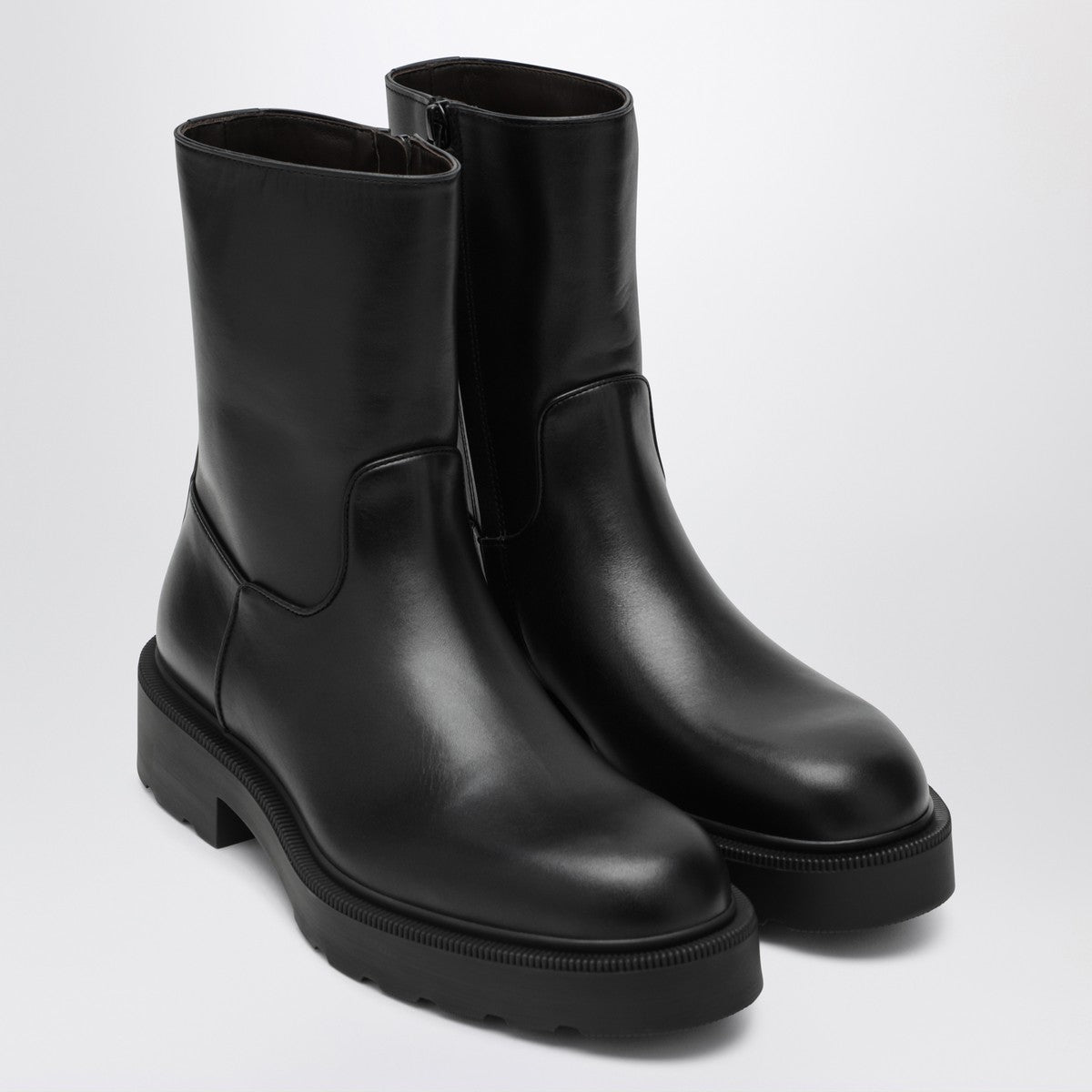 The Row Nobilis TR black leather boot — ankle boot for women
