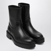 The Row Nobilis TR black leather boot — ankle boot for women
