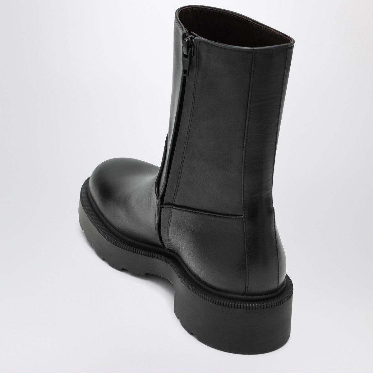 The Row Nobilis TR black leather boot — ankle boot for women