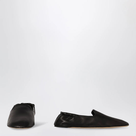The Row Casa Slipper in lamb nappa leather black