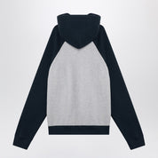 Brain Dead Light grey navy blue hoodie in cotton