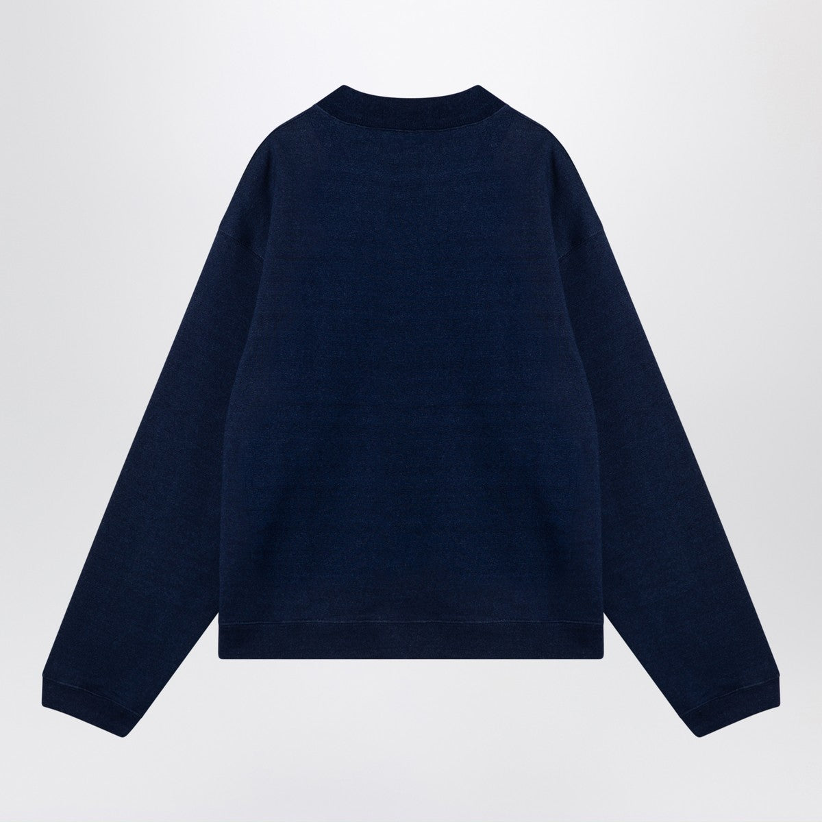 Brain Dead Indigo cotton fleece crew neck sweatshirt