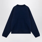 Brain Dead Indigo cotton fleece crew neck sweatshirt