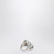 Panconesi Triptych Blow Up silver ring — Sculpted three-band elegance